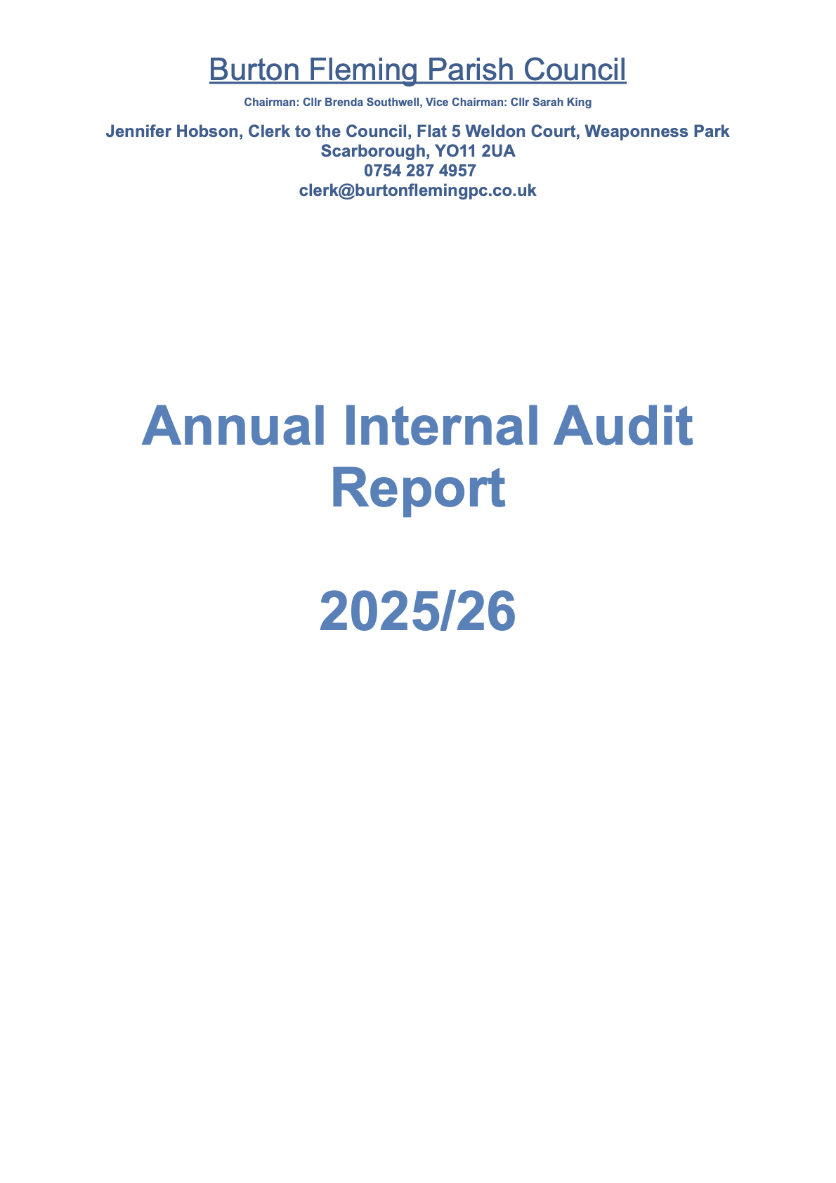 Annual Internal Audit